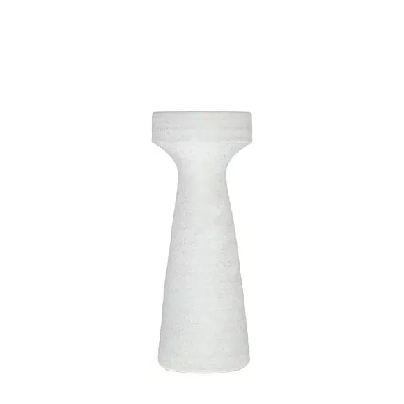 Pillar Candle Holder - White, Terracotta