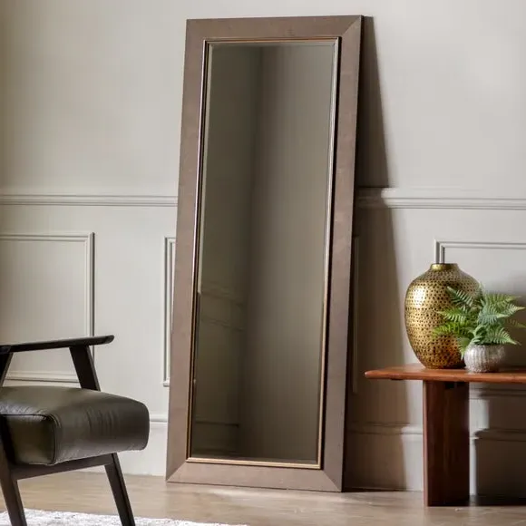 Rectangle Full Length Leaner Mirror - Bronze image