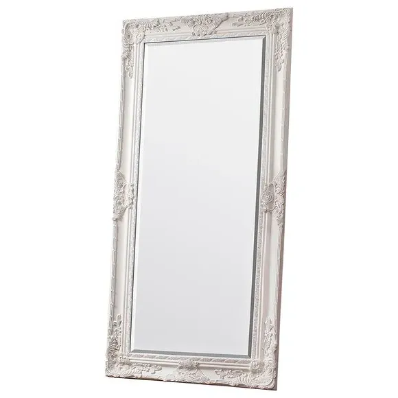 Rectangle Full Length Leaner Mirror - Cream image