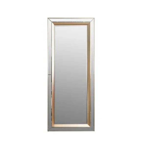 Rectangle Full Length Leaner Mirror - Gold