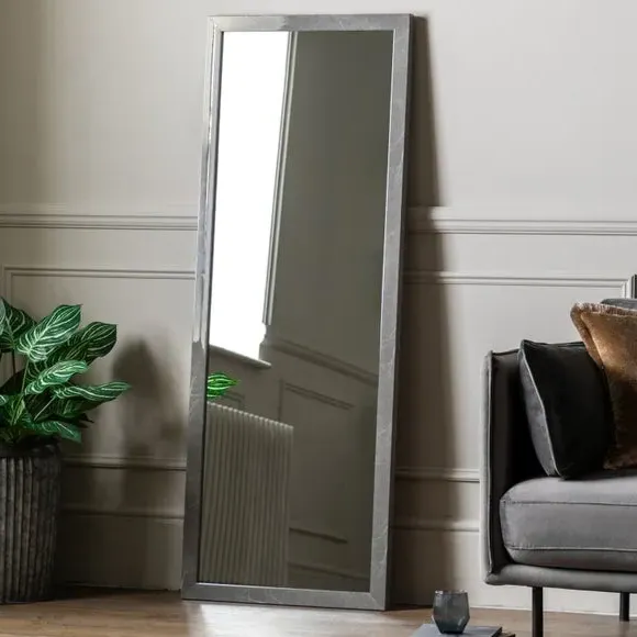 Rectangle Full Length Leaner Mirror - Grey image