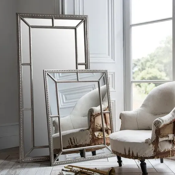Rectangle Full Length Leaner Mirror - Silver, MDF