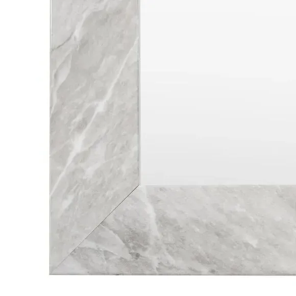 Rectangle Full Length Leaner Mirror - White