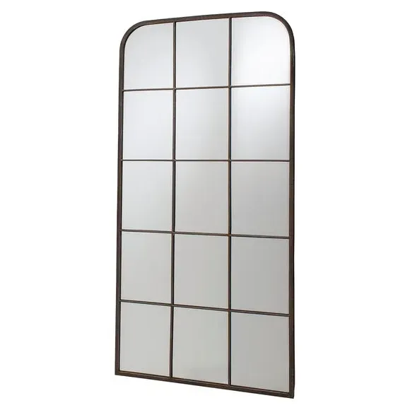 Rectangle Full Length Wall Mirror - Black, Metal