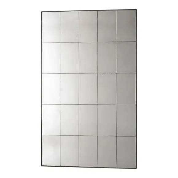 Rectangle Full Length Wall Mirror - Brown, Metal