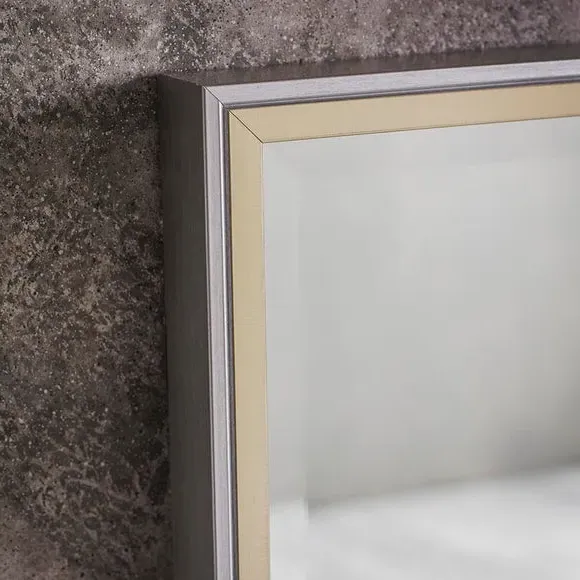 Rectangle Leaner Mirror - Silver Frame