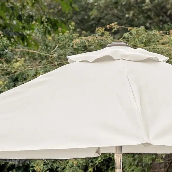 Rectangle Parasol with Tilt - Cream, Aluminium