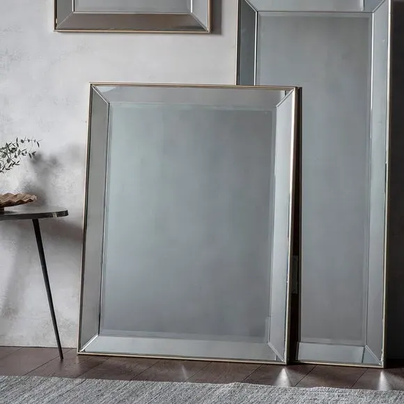 Rectangle Wall Mirror - Champagne, Bevelled Glass