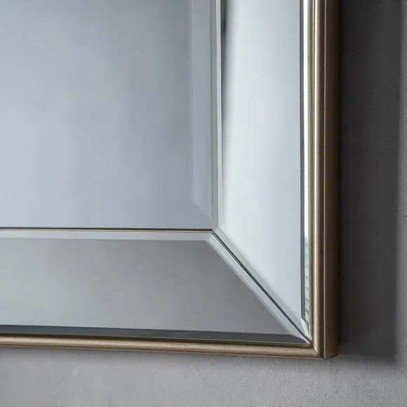 Rectangle Wall Mirror - Champagne, Bevelled Glass