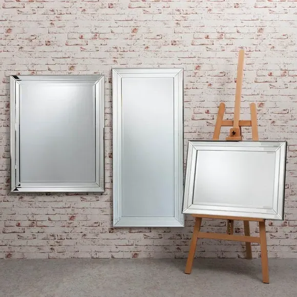 Rectangle Wall Mirror - Clear, Mirrored Frame