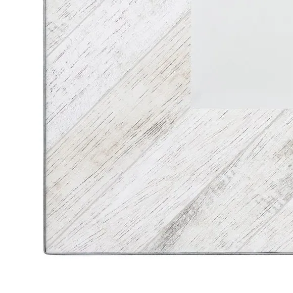 Rectangle Wall Mirror - Light Grey, Wood Effect