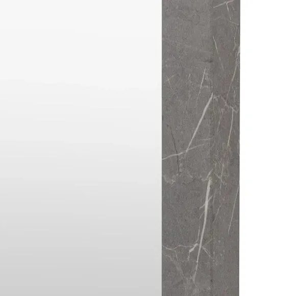 Rectangle Wall Mirror Marbled Frame - Grey