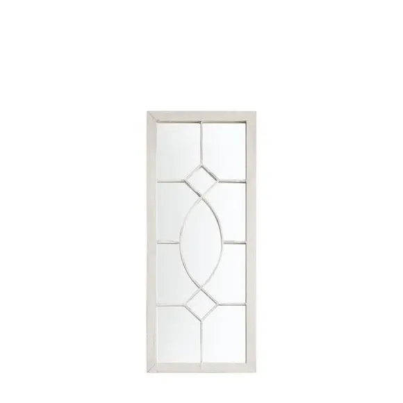 Rectangle Wall Mirror - White, Matt Aged Finish image