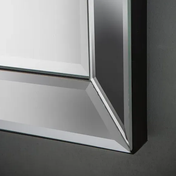 Rectangle Wall Mirror with Frame - Silver