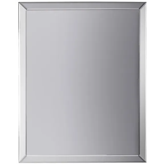 Rectangle Wall Mirror with Frame - Silver