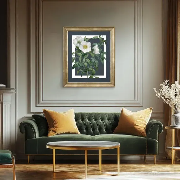 Rectangular Canvas Print - Green, Framed image