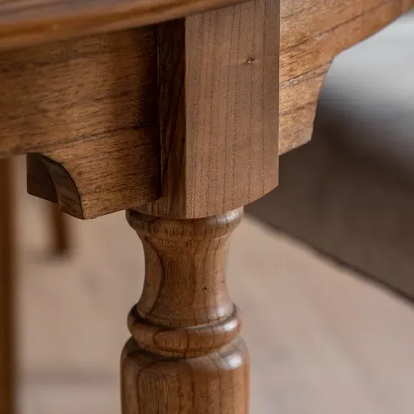 Round Extendable Dining Table - Natural, Mindy Wood
