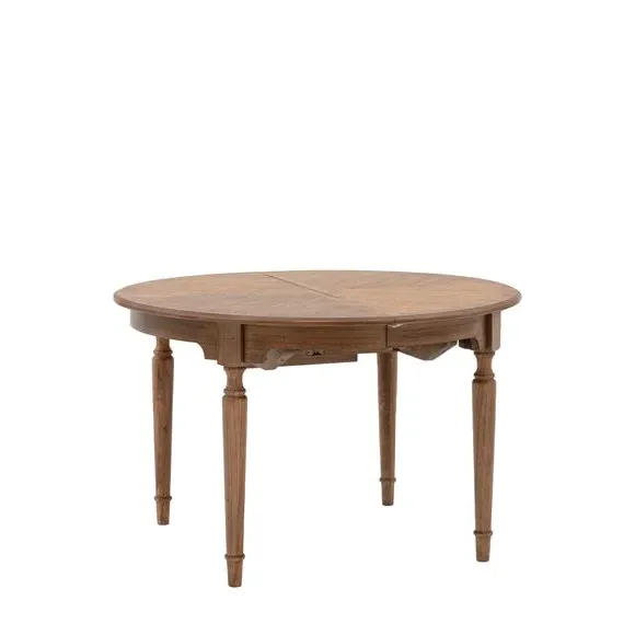 Round Extendable Dining Table - Natural, Mindy Wood