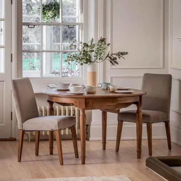 Round Extendable Dining Table - Natural, Mindy Wood image