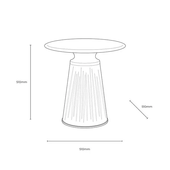 Round Side Table with Glass Base - Gold, Marble