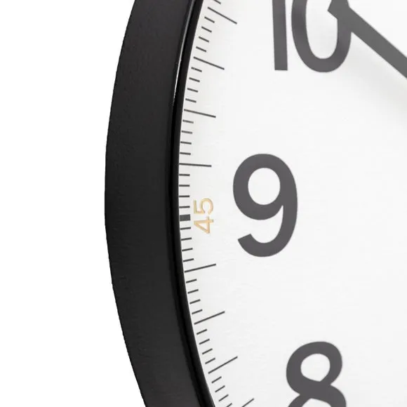 Round Wall Clock Silent Sweep - Black