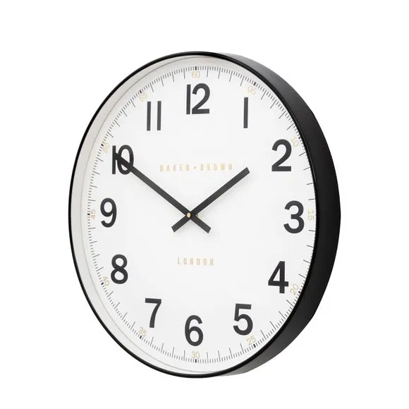 Round Wall Clock Silent Sweep - Black