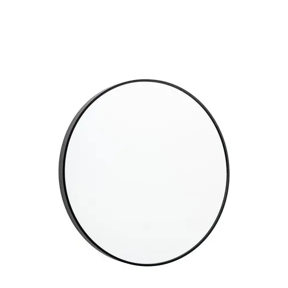 Round Wall Mirror - Black Frame