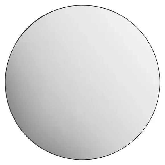 Round Wall Mirror - Black, Metal