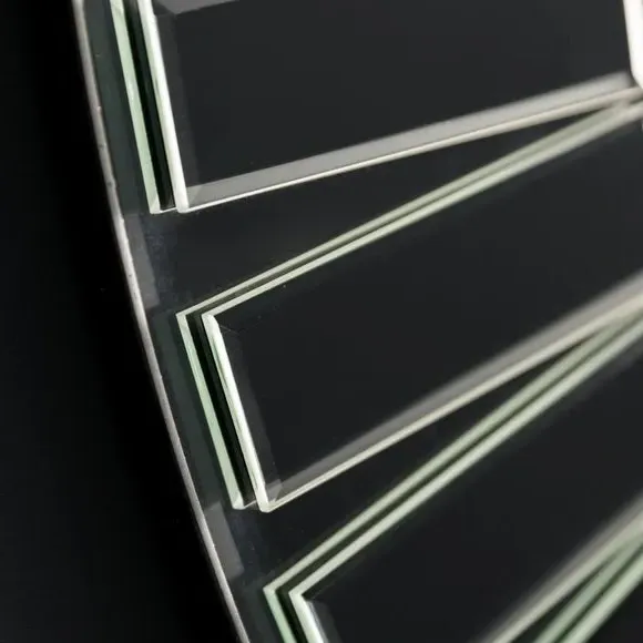 Round Wall Mirror - Clear, Bevelled Glass
