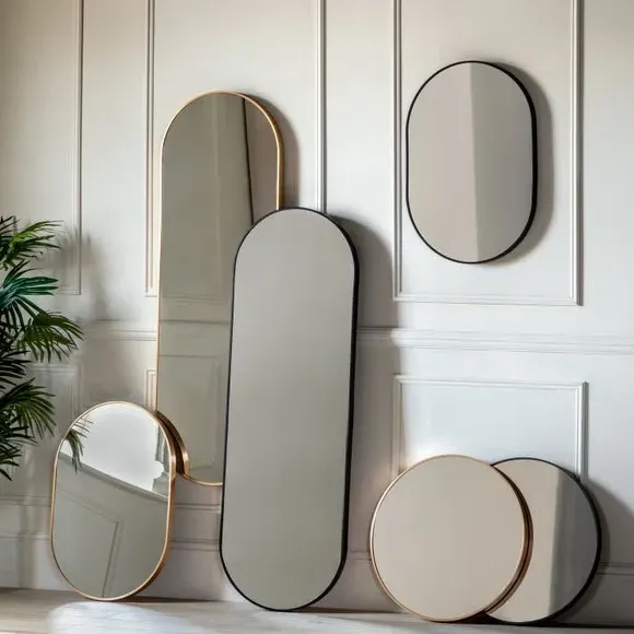 Round Wall Mirror - Gold Frame