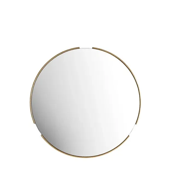 Round Wall Mirror - Gold, Metal