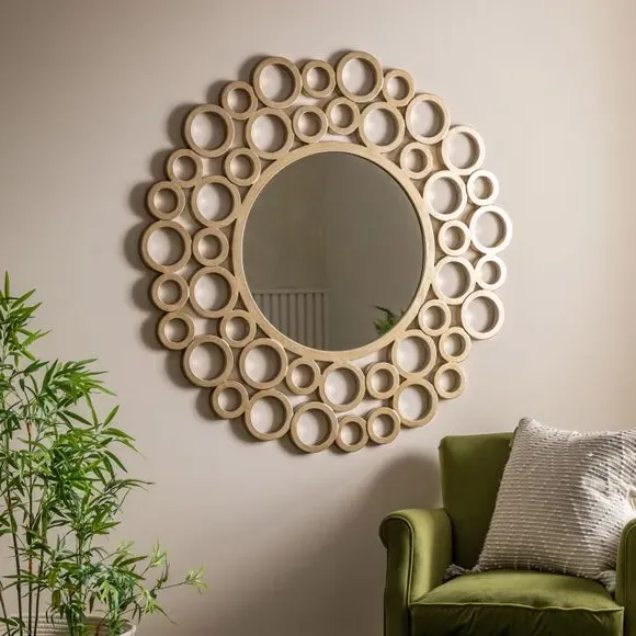 Round Wall Mirror - Gold image