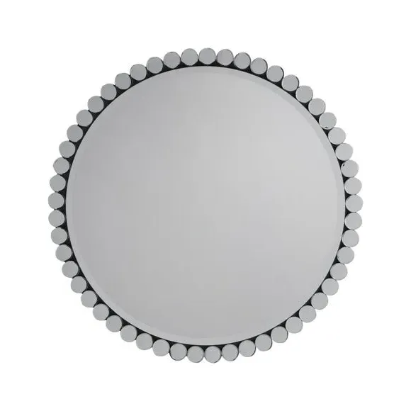 Round Wall Mirror - Silver, Bevelled Glass