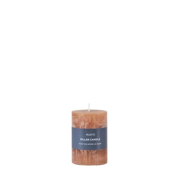 Rustic Pillar Candle - Amber image