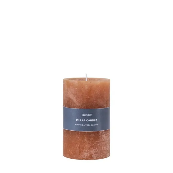 Rustic Pillar Candle - Amber