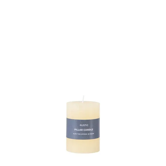 Rustic Pillar Candle - Ivory