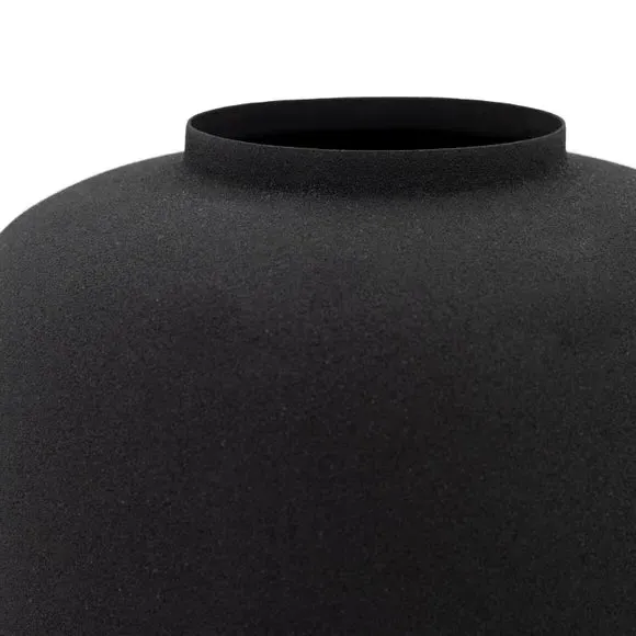 Set of 2 Asymmetric Vases - Black, Metal