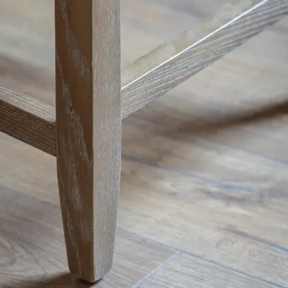 Set of 2 Bar Stools - Brown, Leather