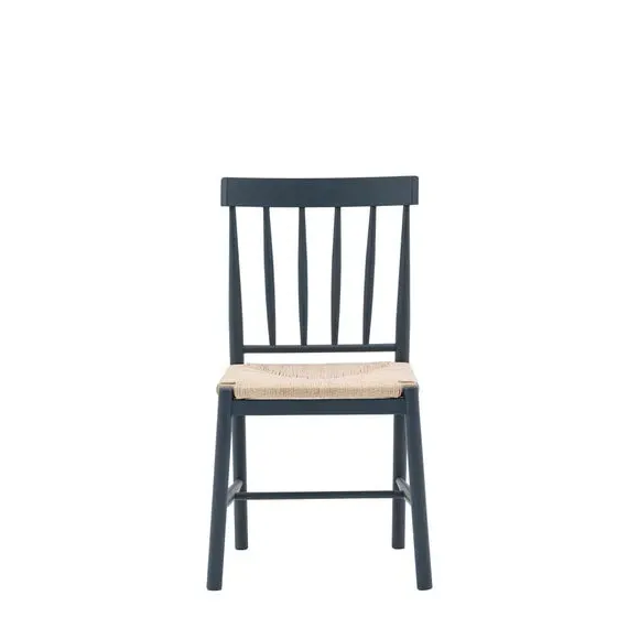 Set of 2 Dining Chairs - Charcoal, Oak