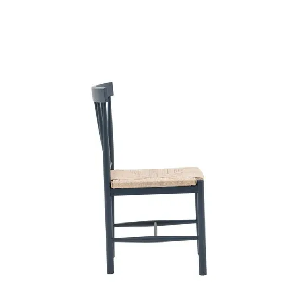 Set of 2 Dining Chairs - Charcoal, Oak