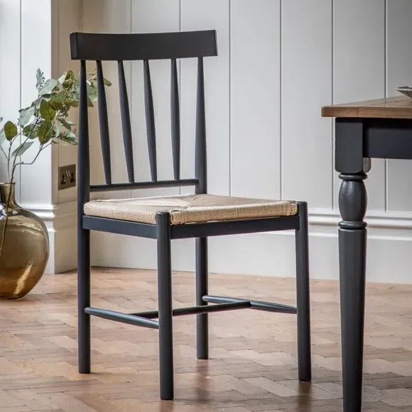 Set of 2 Dining Chairs - Charcoal, Oak image