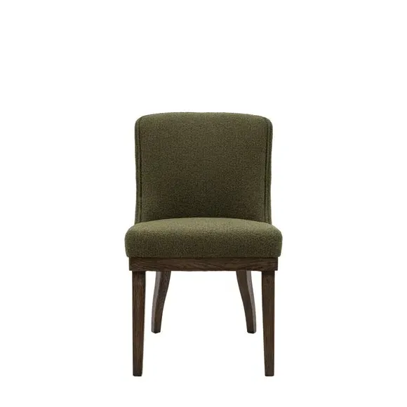 Set of 2 Dining Chairs - Green, Fabric image