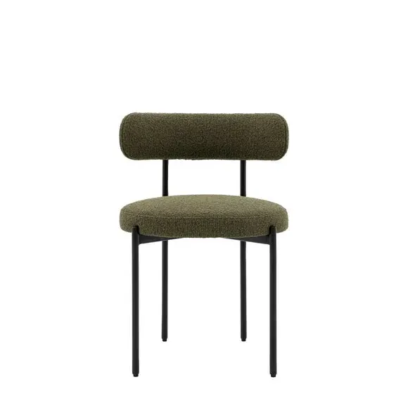 Set of 2 Dining Chairs - Green, Fabric image