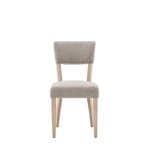 Set of 2 Dining Chairs - Light Grey, Linen image