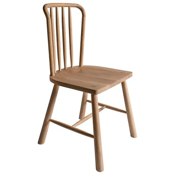 Set of 2 Dining Chairs - Light Wood, Oak