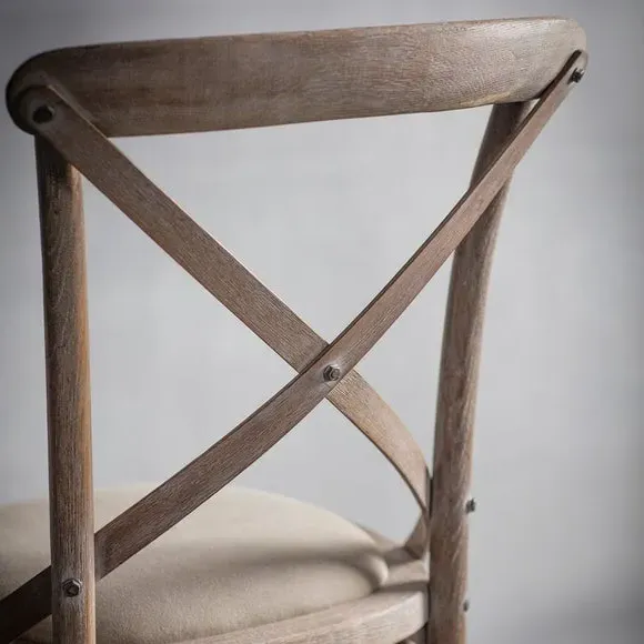 Set of 2 Dining Chairs - Light Wood, Oak