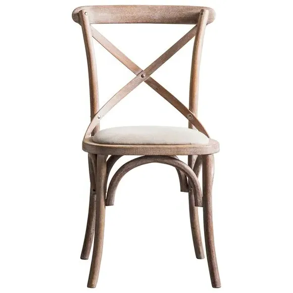 Set of 2 Dining Chairs - Light Wood, Oak
