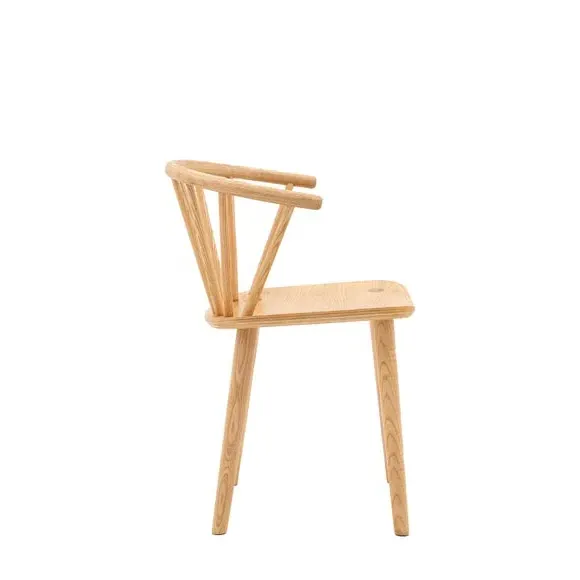 Set of 2 Dining Chairs - Light Wood, Oak
