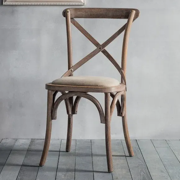 Set of 2 Dining Chairs - Light Wood, Oak image