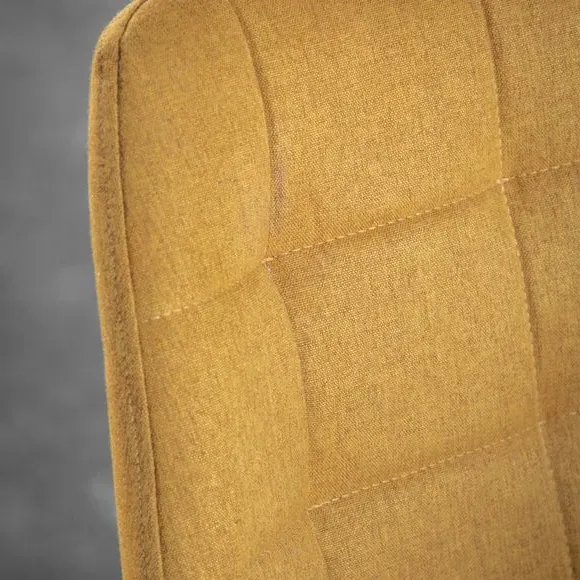 Set of 2 Dining Chairs - Saffron Yellow, Flatweave